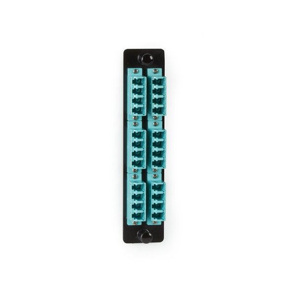 Black Box High-Density Adapter Panel, Ceramic Sleeves, (12) Lc Duplex Pairs,  JPM468C